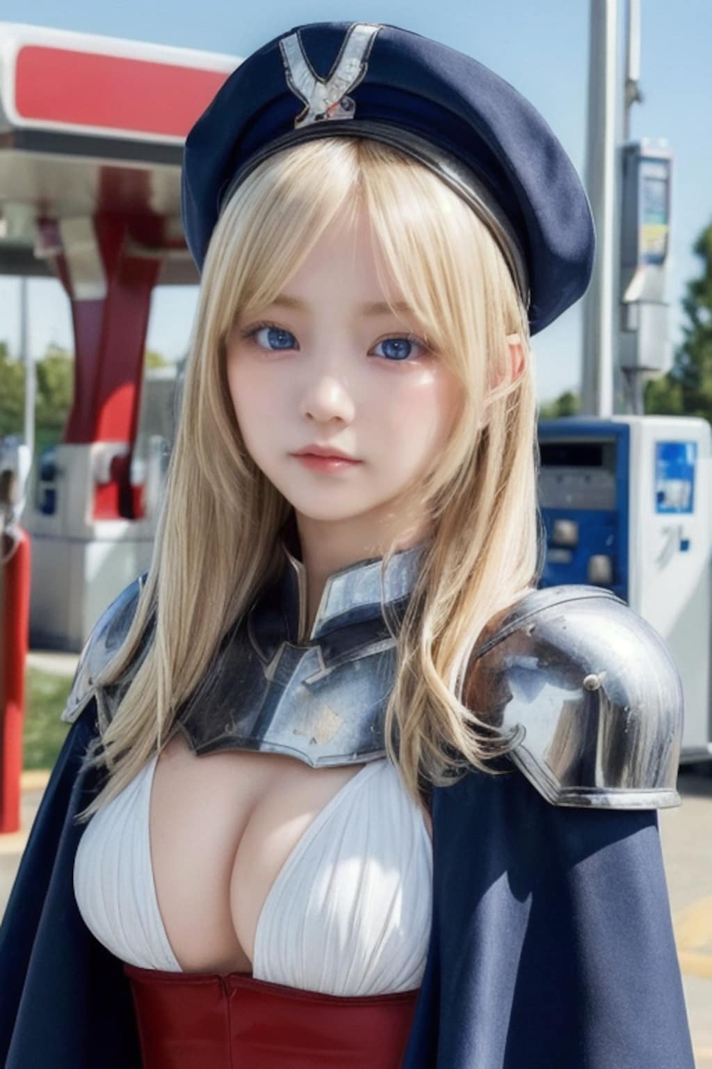 ガソリンスタンドのおぱ戦士