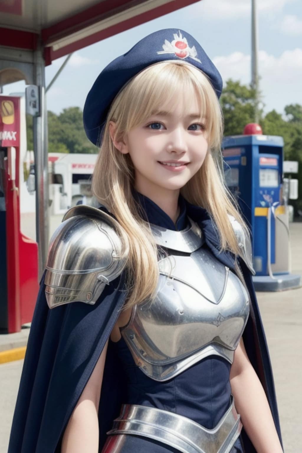 ガソリンスタンドのおぱ戦士