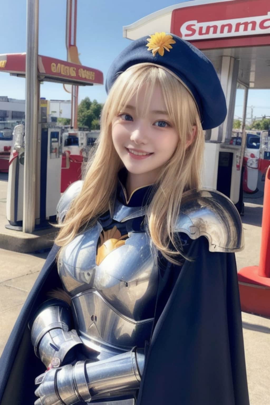 ガソリンスタンドのおぱ戦士