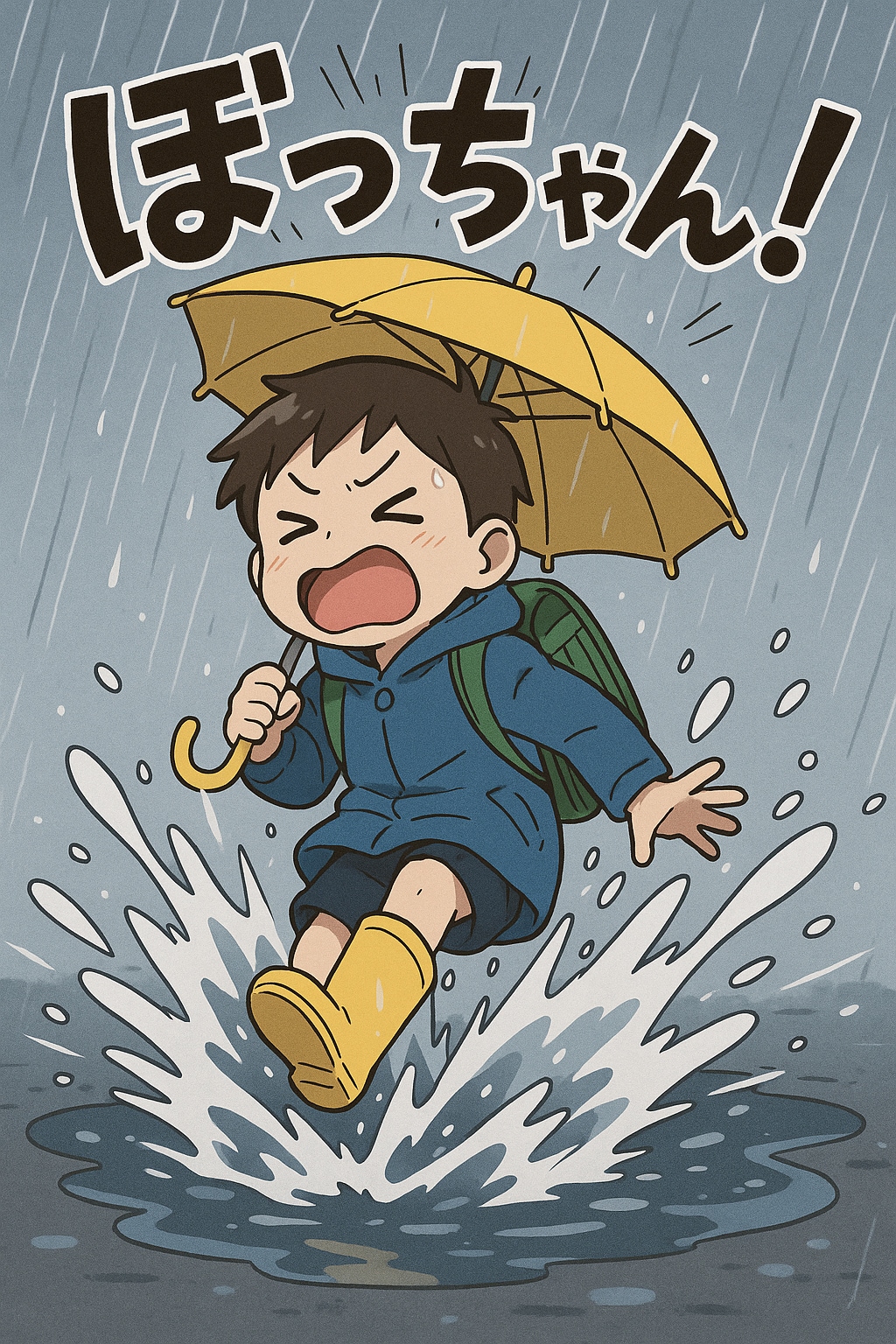 水たまりに落ちたよ