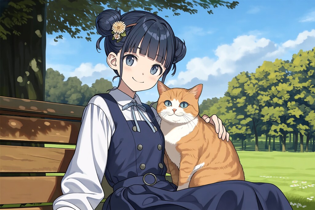 猫🐈とおだんごちゃん🍡✨129