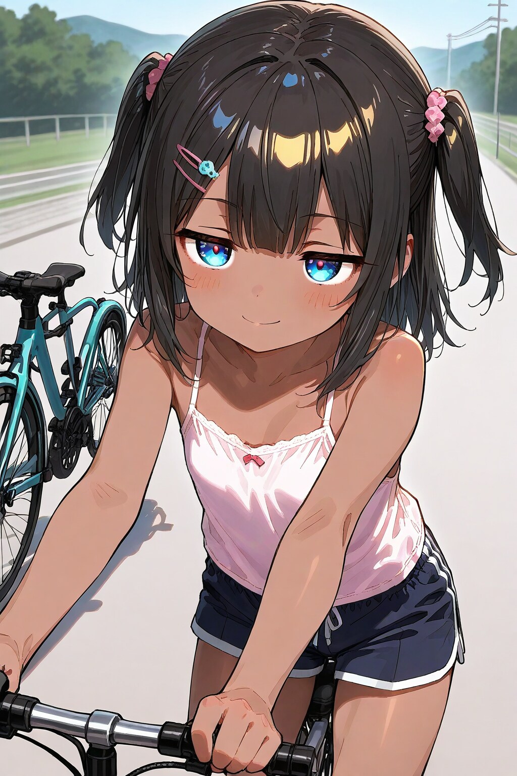 自転車に乗るこなつちゃん_CAPE