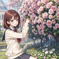 薔薇園と茶髪ちゃん 3枚目