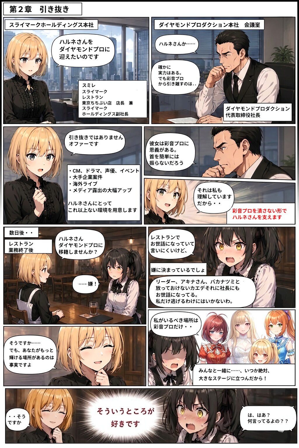 頑張れハルネちゃん〜アイドルと借金とウメコの秘密〜第1章〜第3章