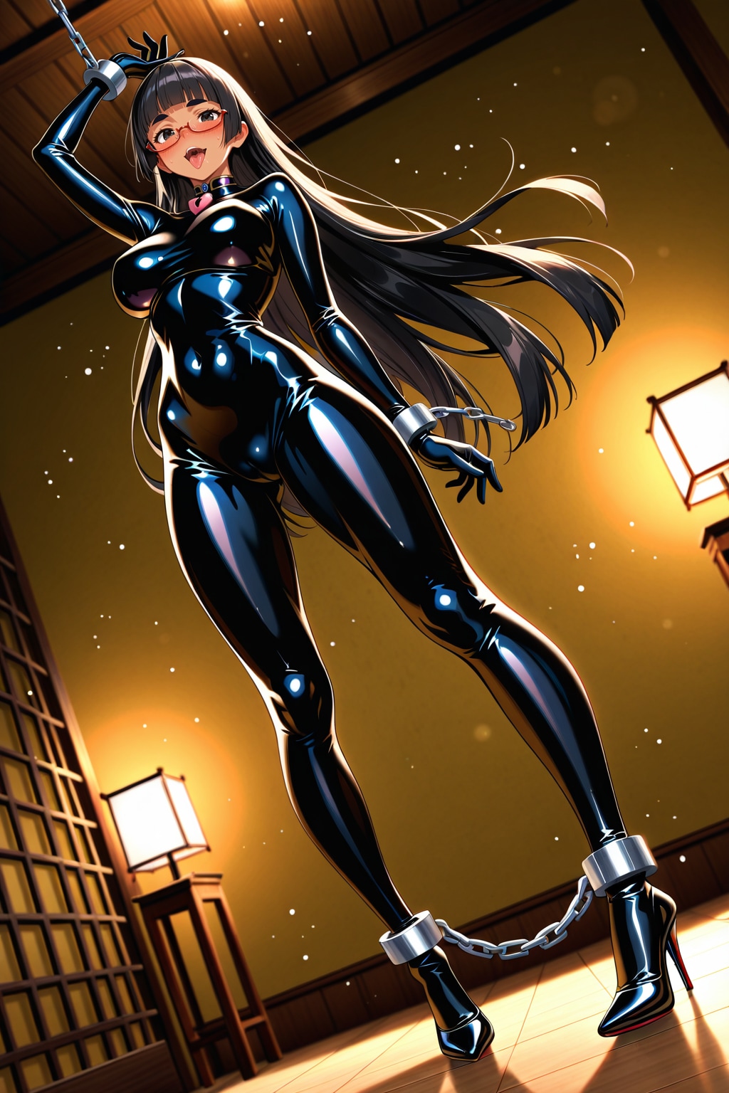 吊り上げフルボディースーツ太まゆ姉ちゃん