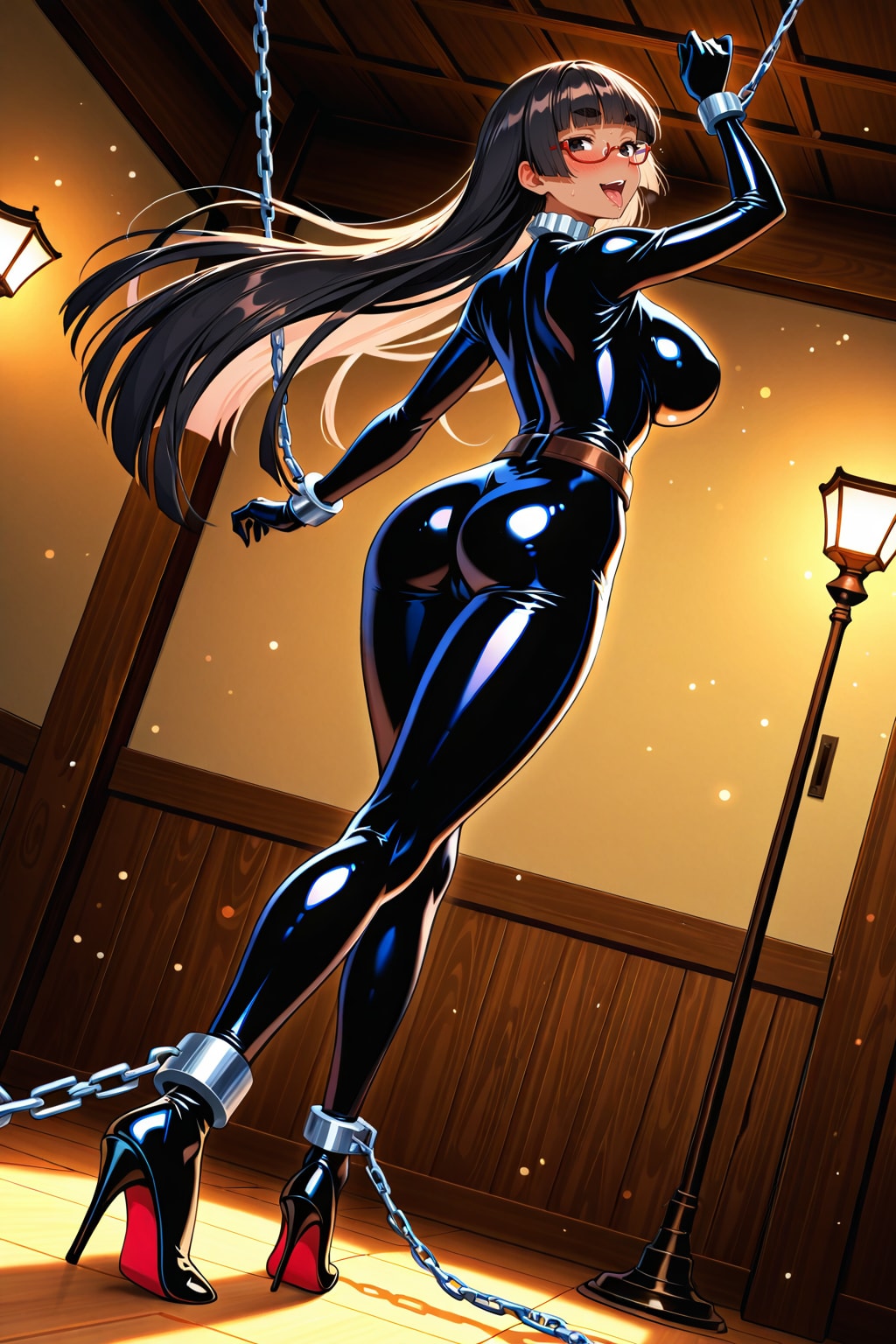 吊り上げフルボディースーツ太まゆ姉ちゃん