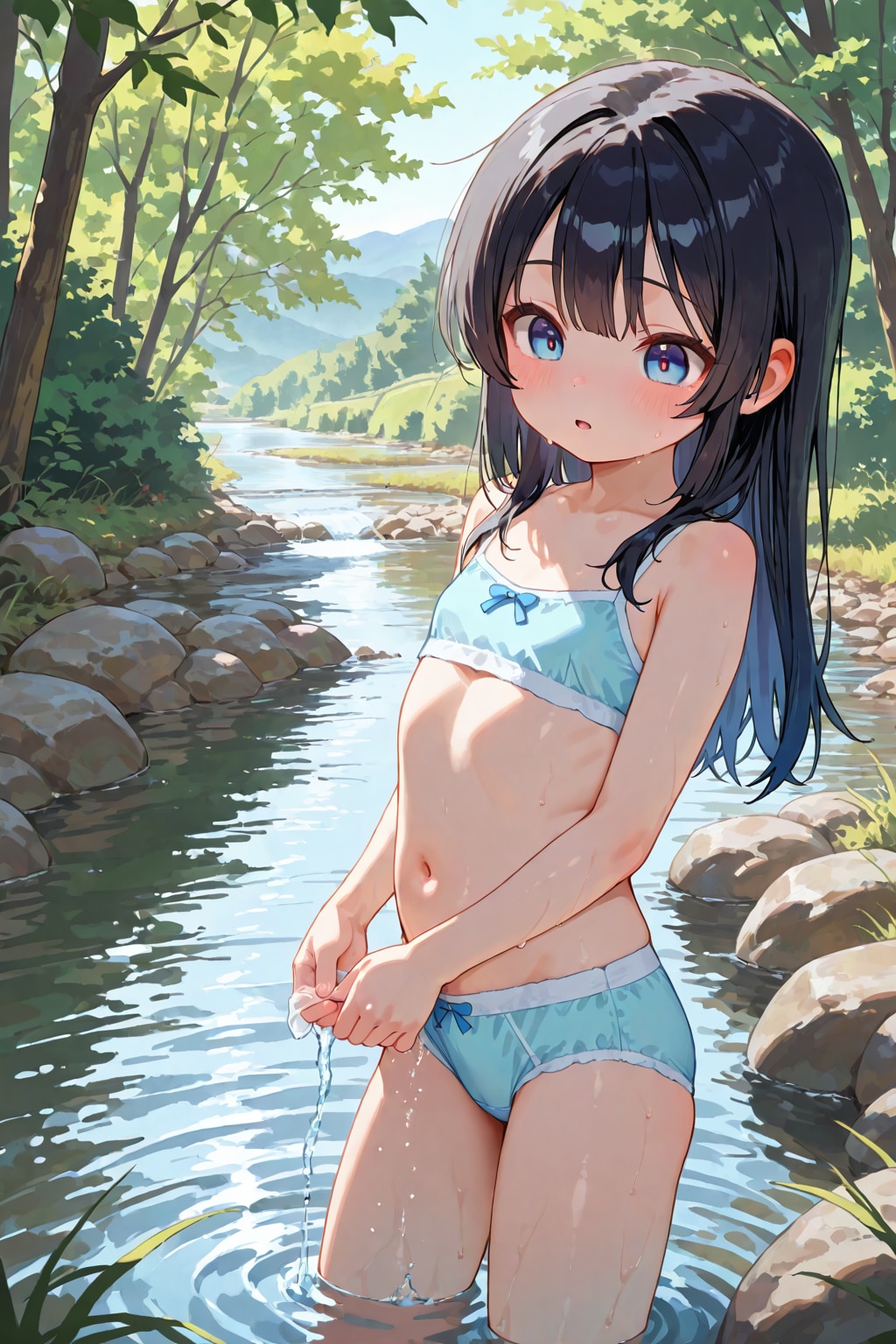 水、冷たいね