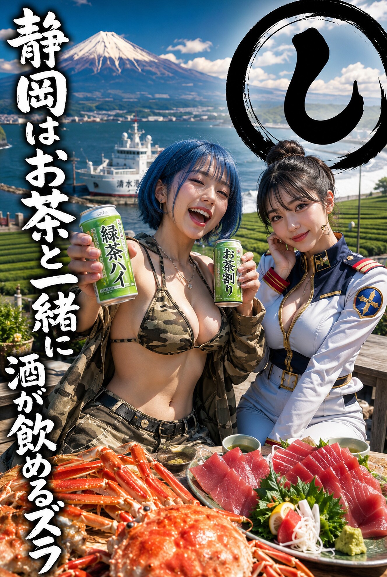 【国内旅行・弐】日本全国酒飲み音頭「静岡編」(シバクラカズハさん主催「国内旅行・弐」/クラブジャムンさん主催「日本全国酒飲み音頭」Wエントリー作品)