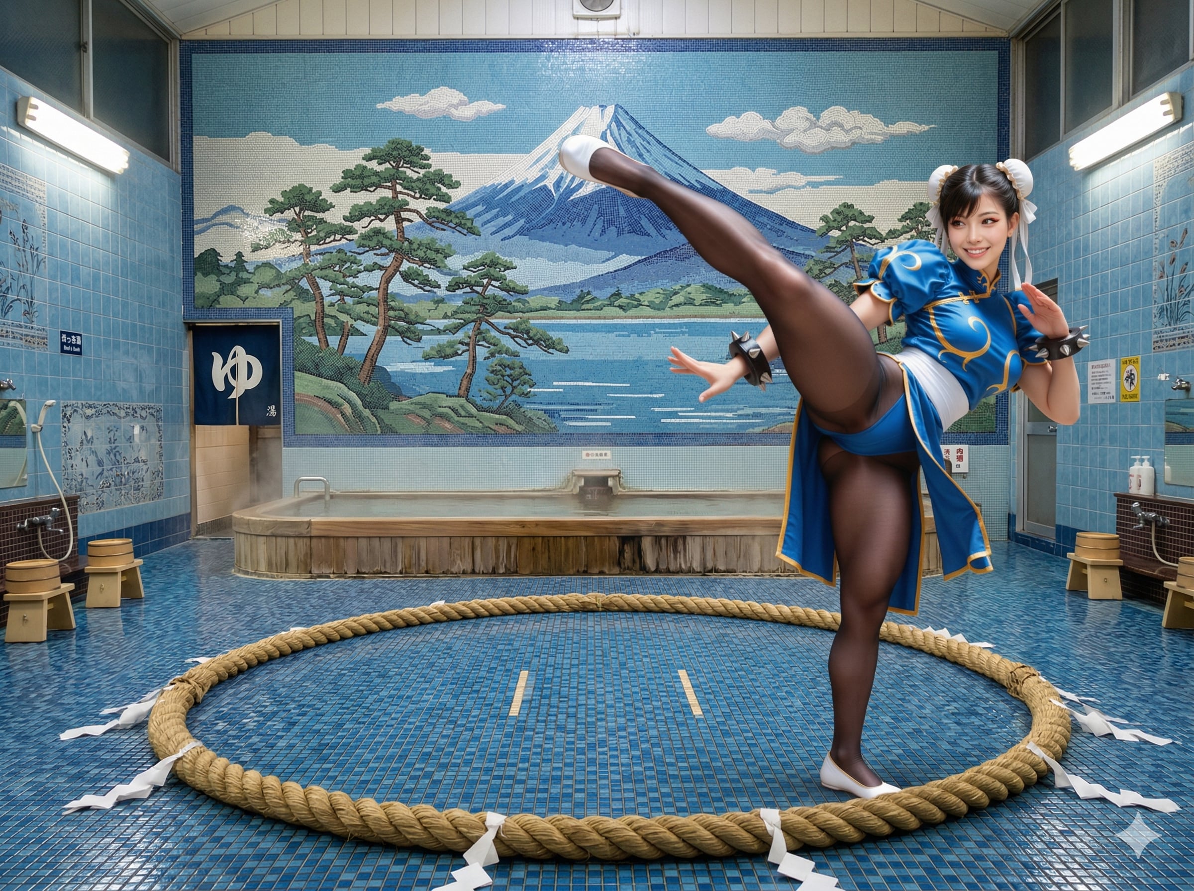 コスプレイベント開催中の銭湯