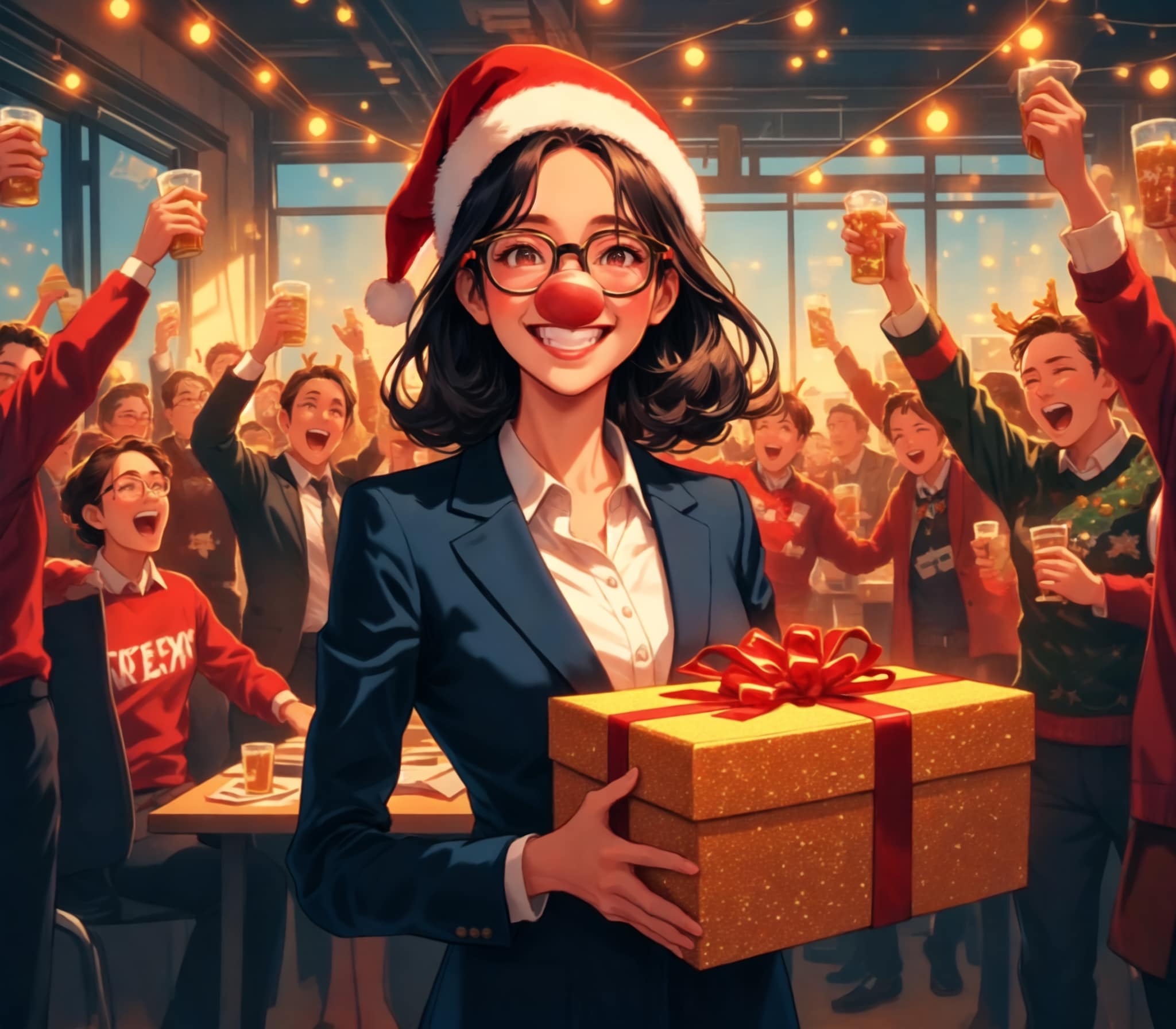 プレゼント交換会 | の人気AIイラスト・グラビア