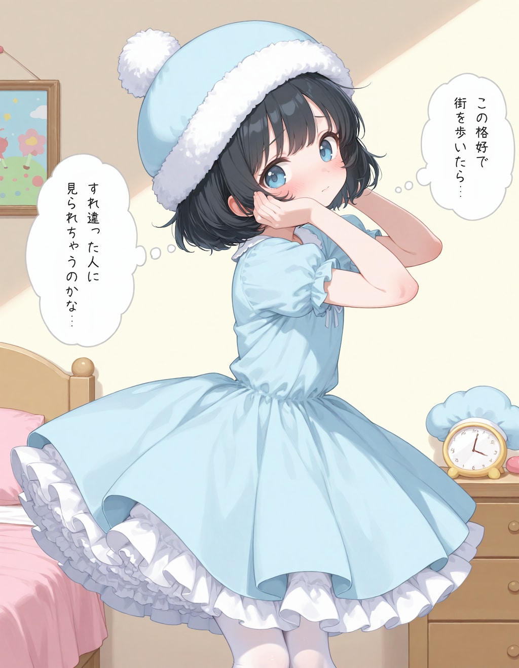 女の子の下着をつける男の娘2