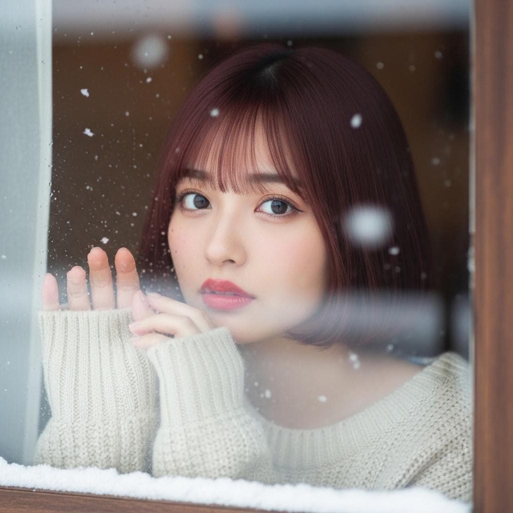 窓の外は雪、、、