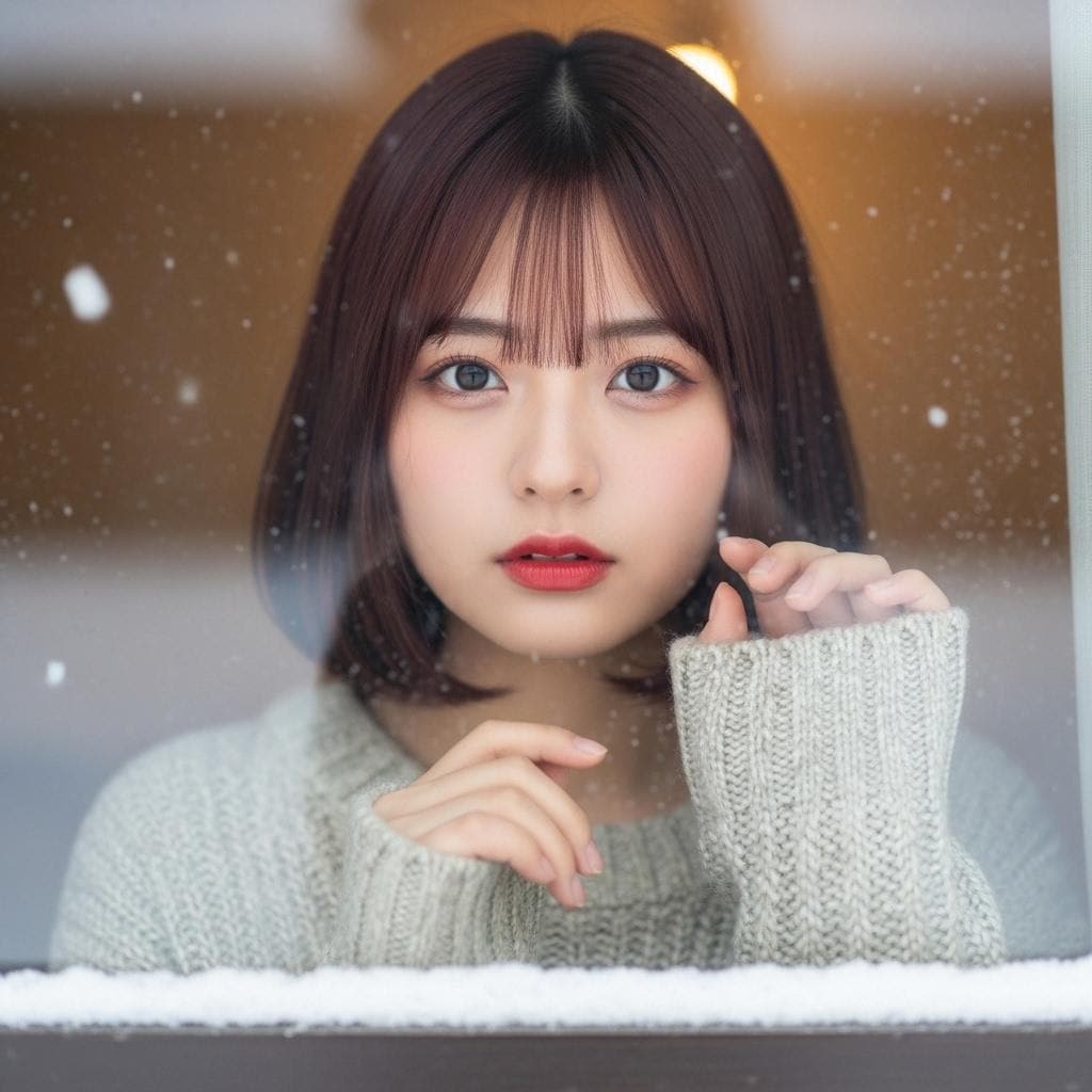 窓の外は雪、、、