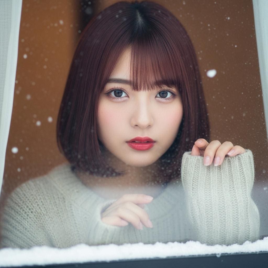 窓の外は雪、、、