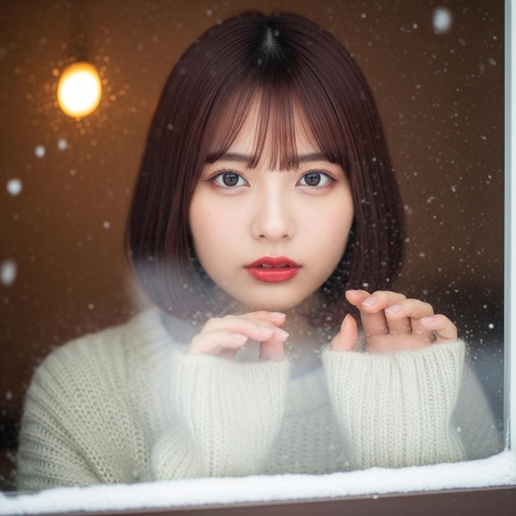 窓の外は雪、、、