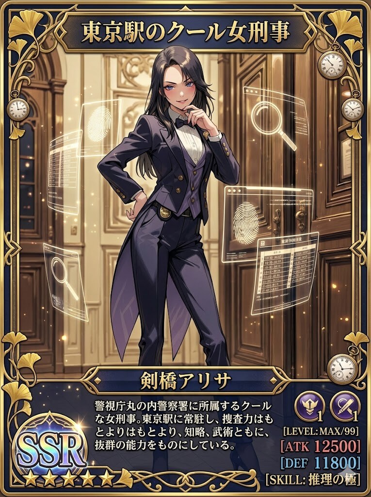 タキシード刑事剣橋エリカのSSRカード
