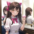 鏡の前のなごみちゃん🪞🫶🏻😌💓 2枚目