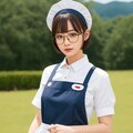 喫茶店で働くメガネ女子 2枚目