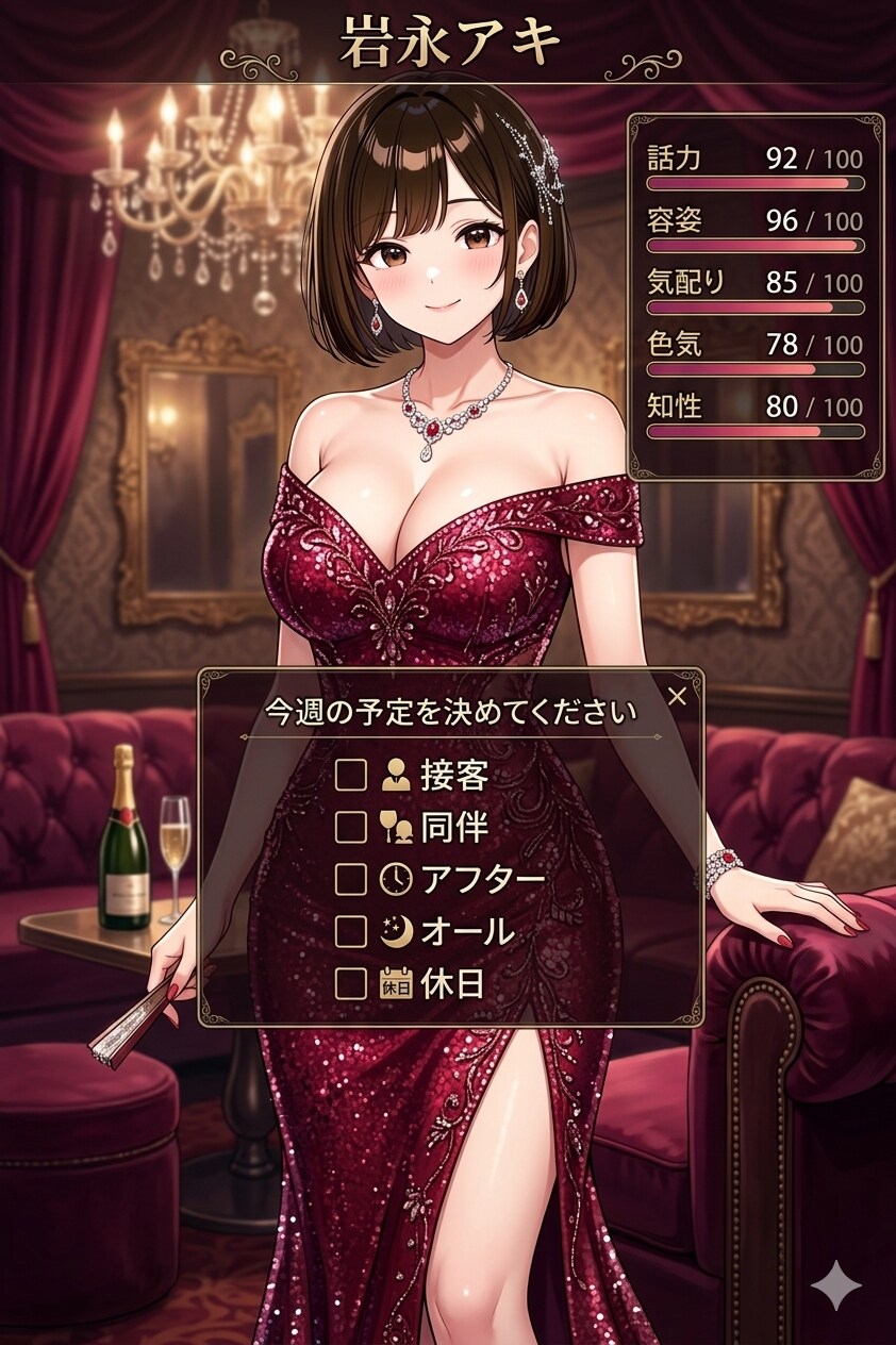 アキちゃんのキャバ嬢育成ゲーム