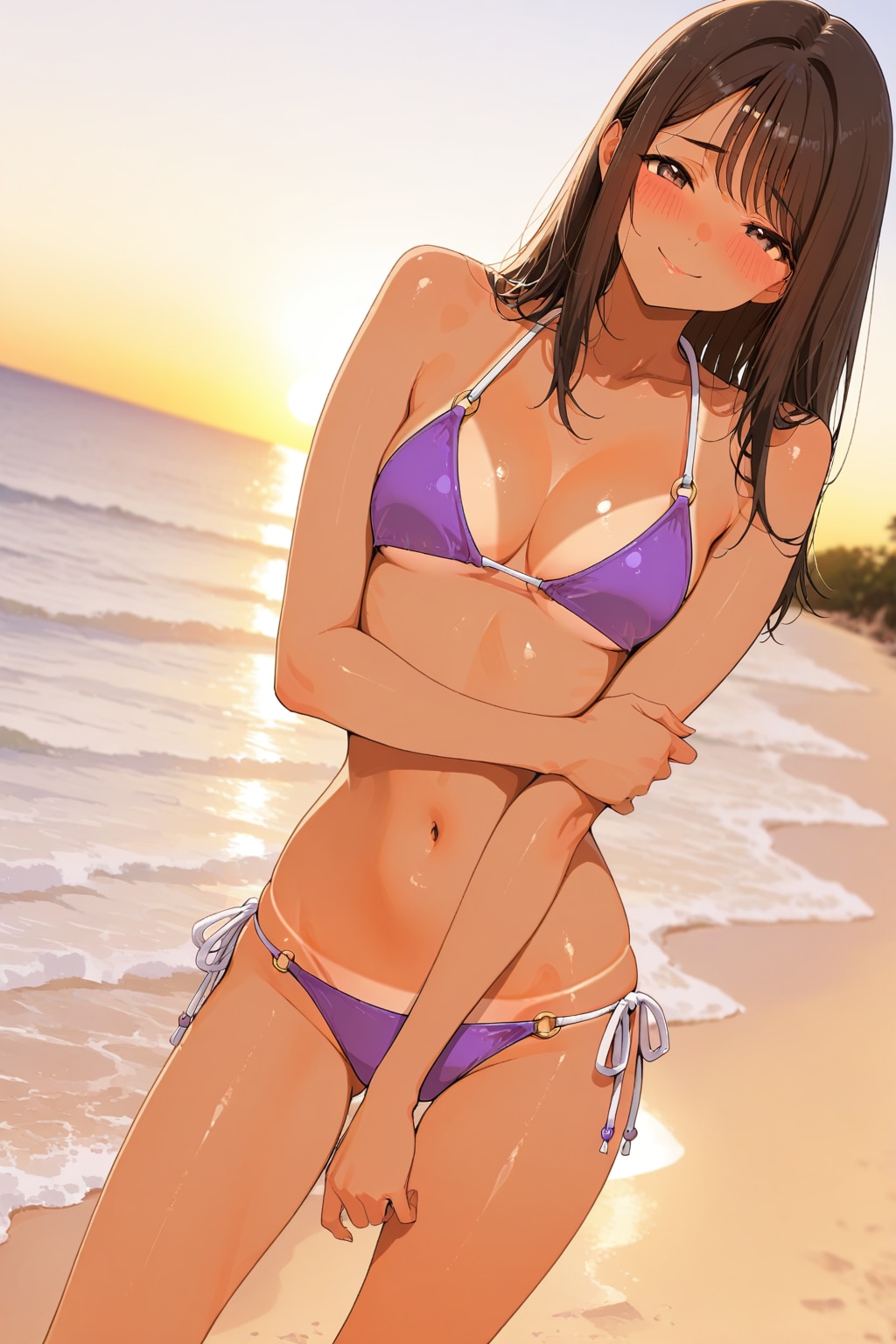 いつもと違う水着を付けてアピール