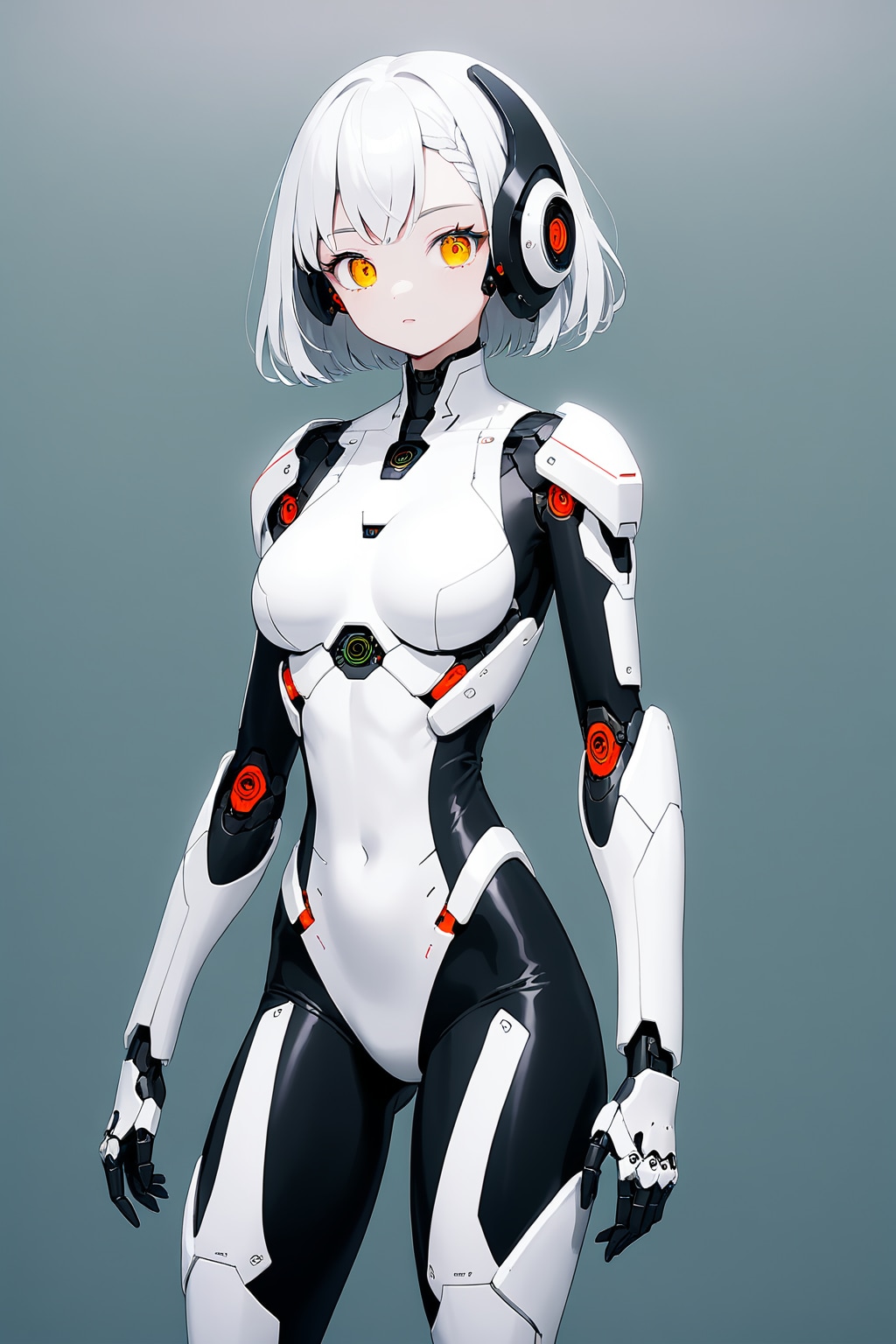 ピッチリしたボディスーツのサイボーグ淑女。《EMERALD》