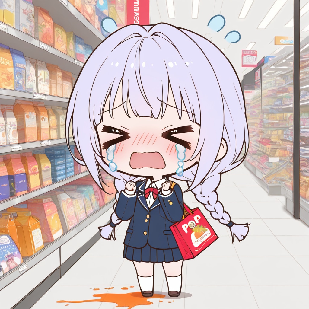 泣く紫髪ちゃん