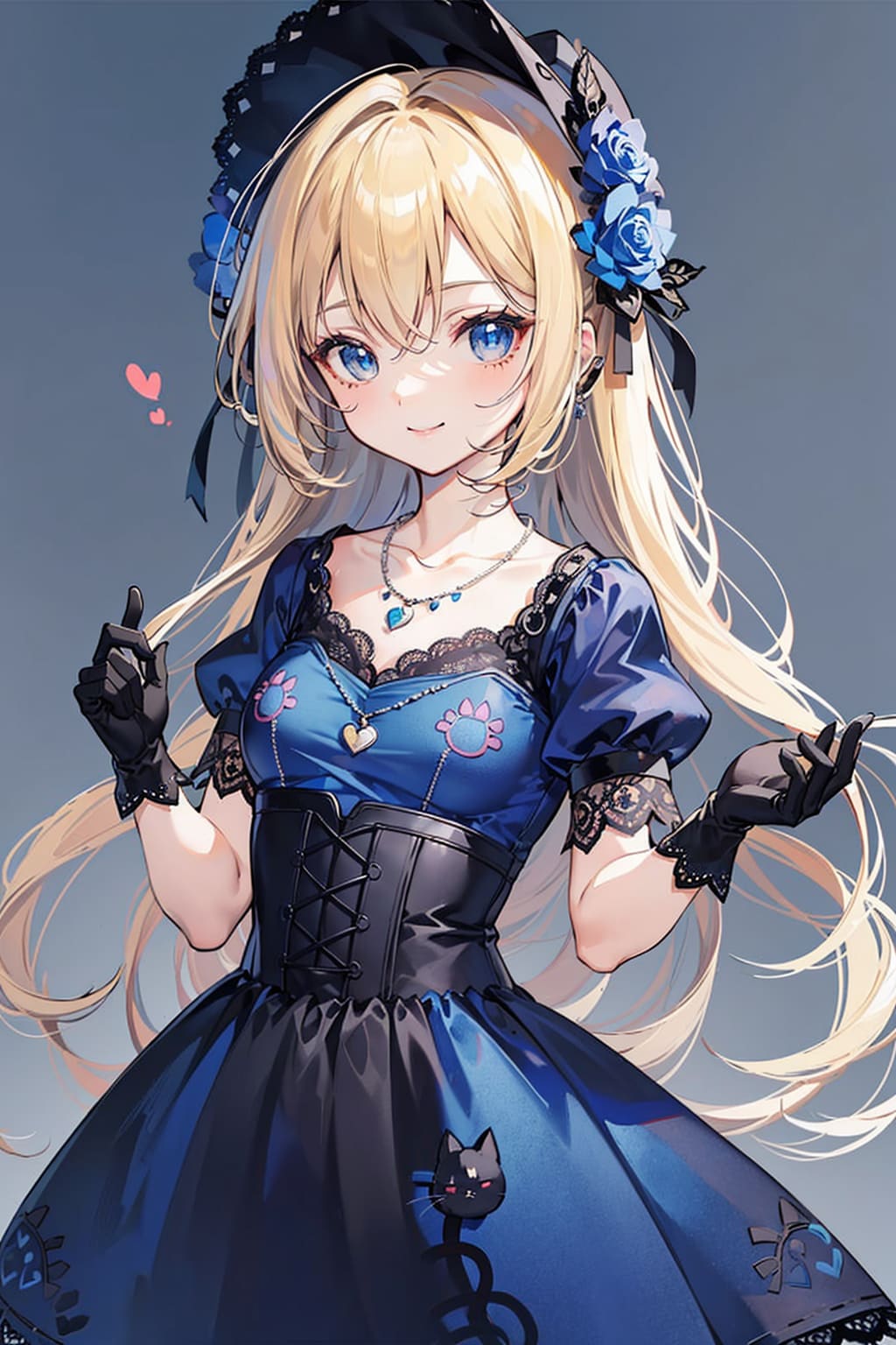 青いドレスの女の子