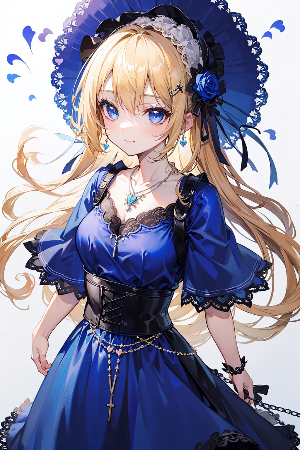 青いドレスの女の子