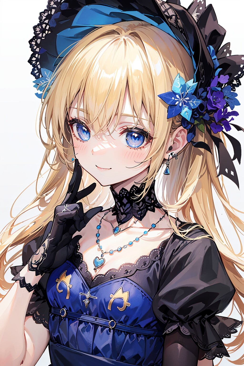 青いドレスの女の子