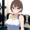 太眉メガネ女子のトレーニング 3枚目