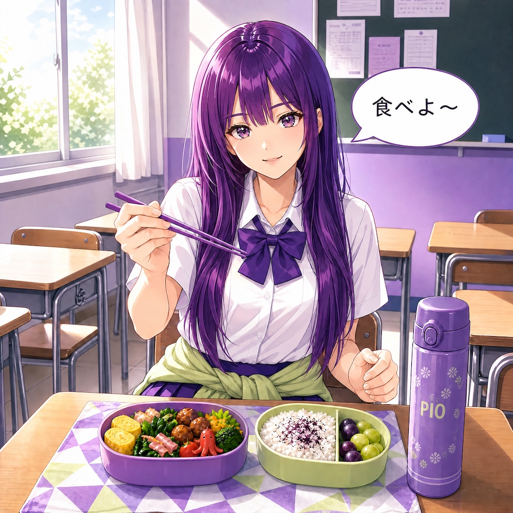 一緒にお弁当♪（ピオちゃん🍇）