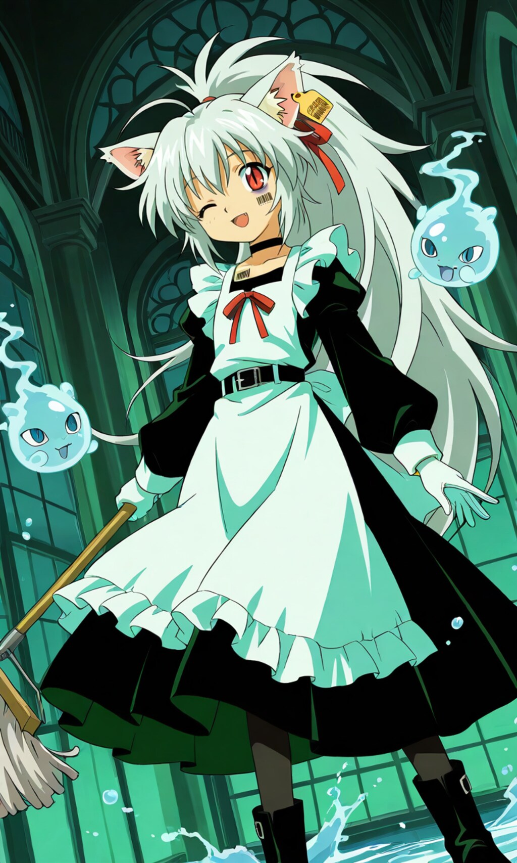 ちょっと前のアニメっぽいメイドさん