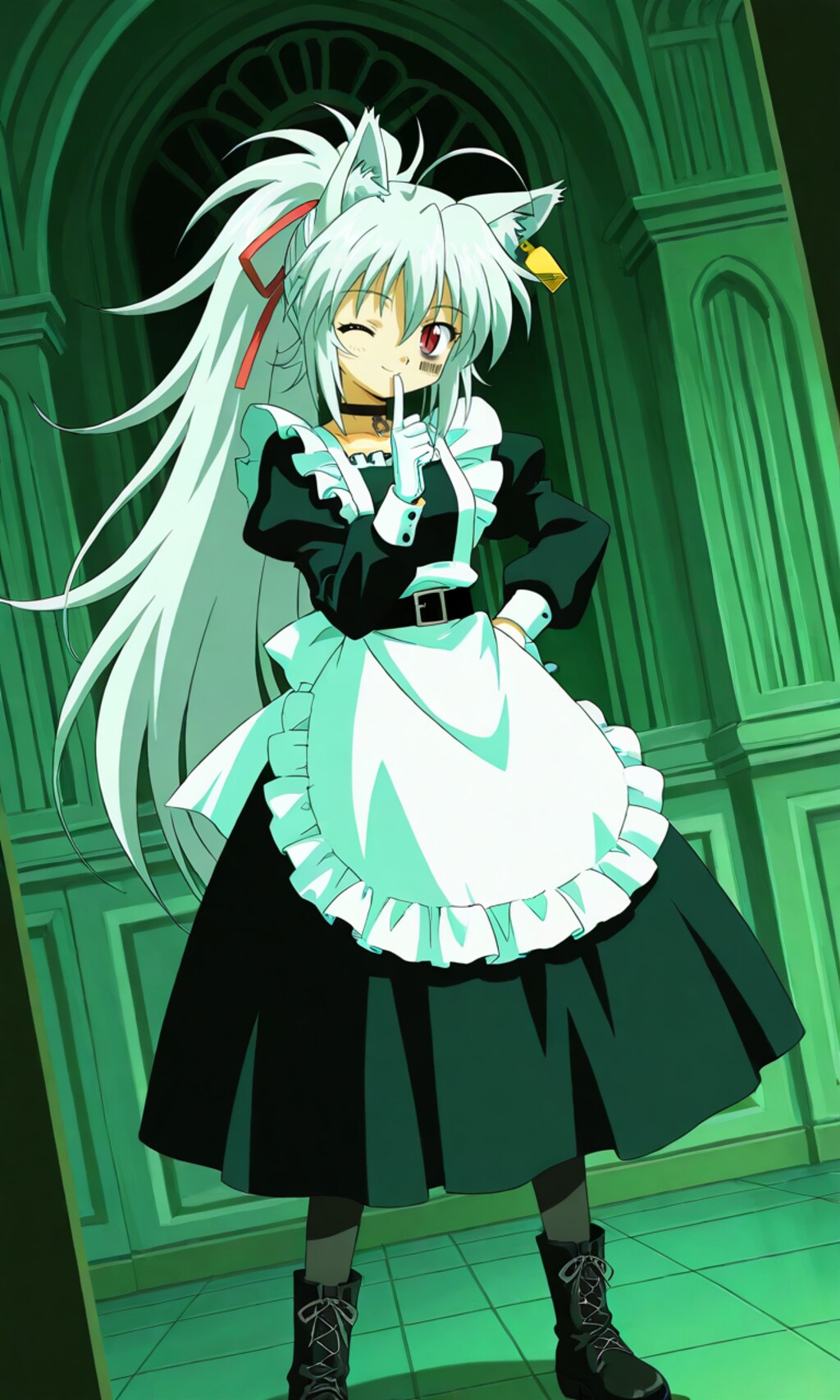 ちょっと前のアニメっぽいメイドさん