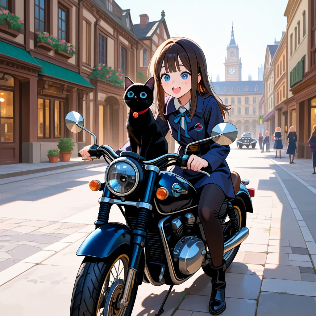 バイク好きな彼女 | の人気AIイラスト・グラビア