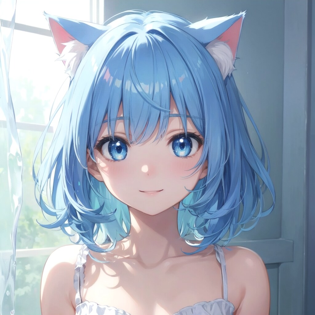 light blue hair