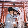 洋装と和装のジューンブライド 2枚目