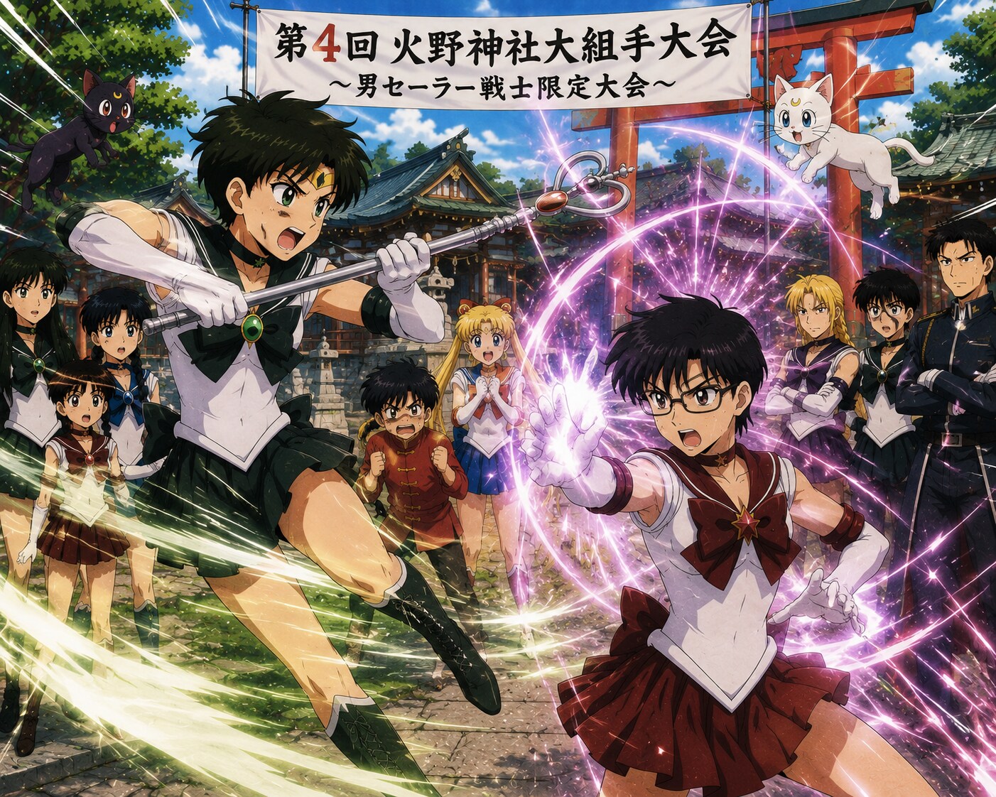 第4回 火野神社大組手大会　第1試合～激闘～ | の人気AIイラスト・グラビア