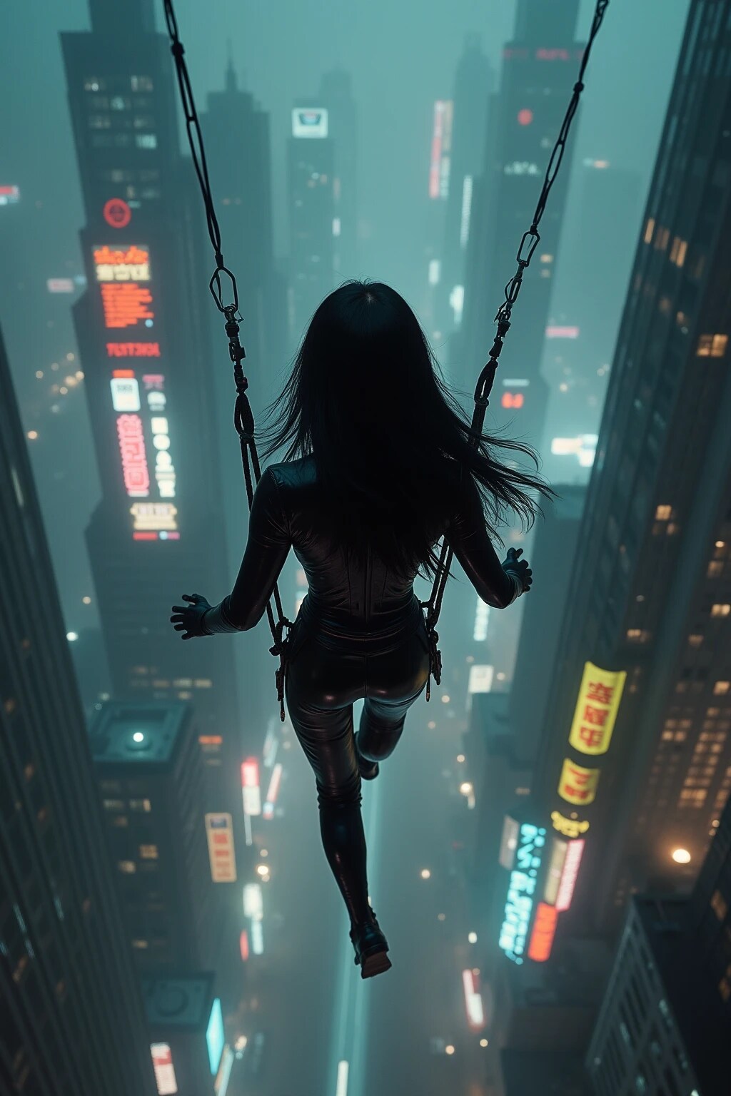 空からミッションに挑む女性エージェント