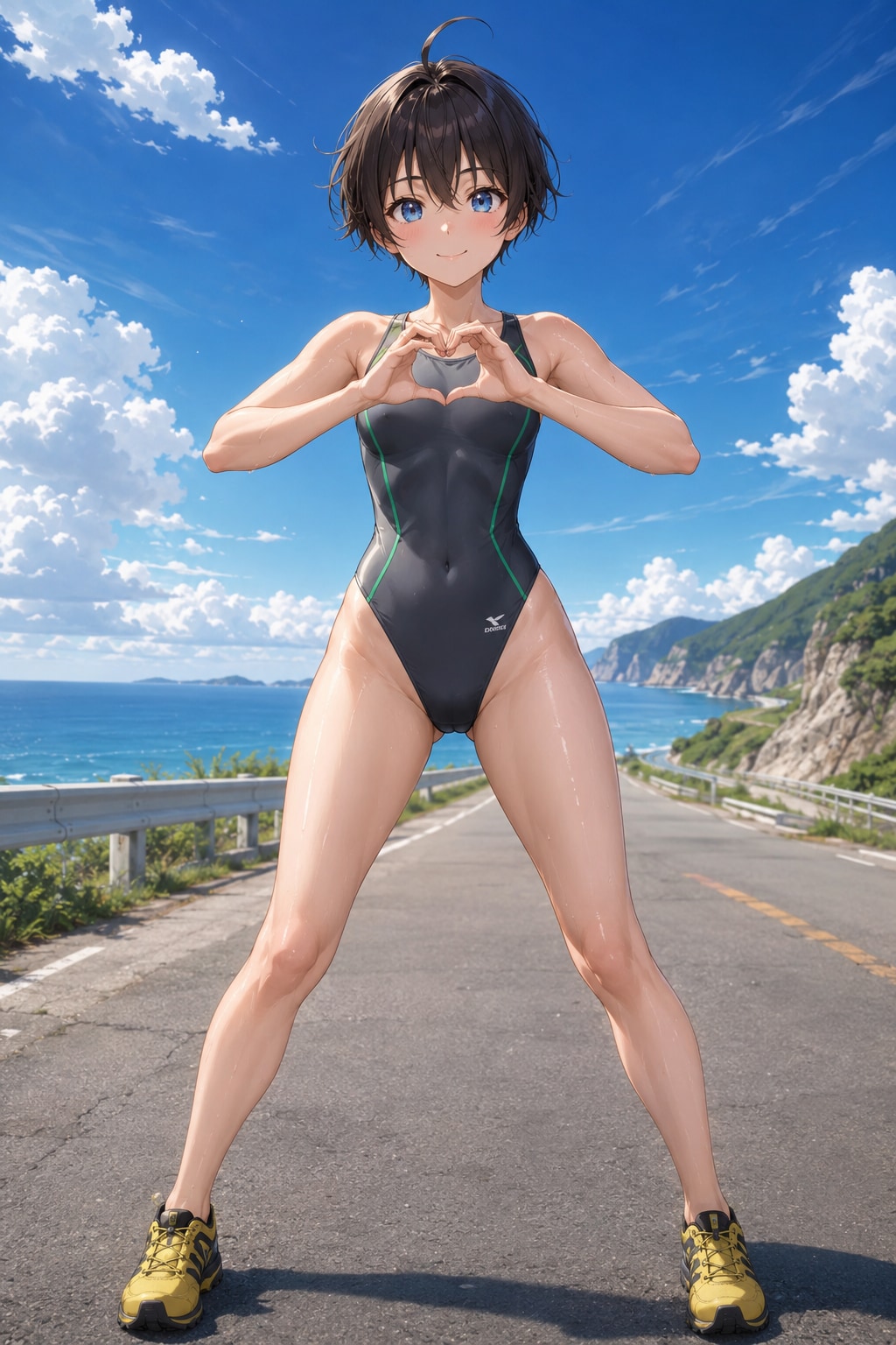 競泳水着のハートマーク
