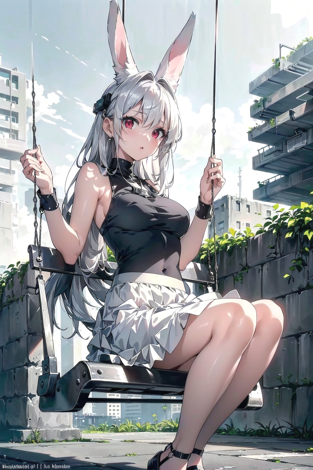 ブランコなのです🐰✨ | の人気AIイラスト・グラビア