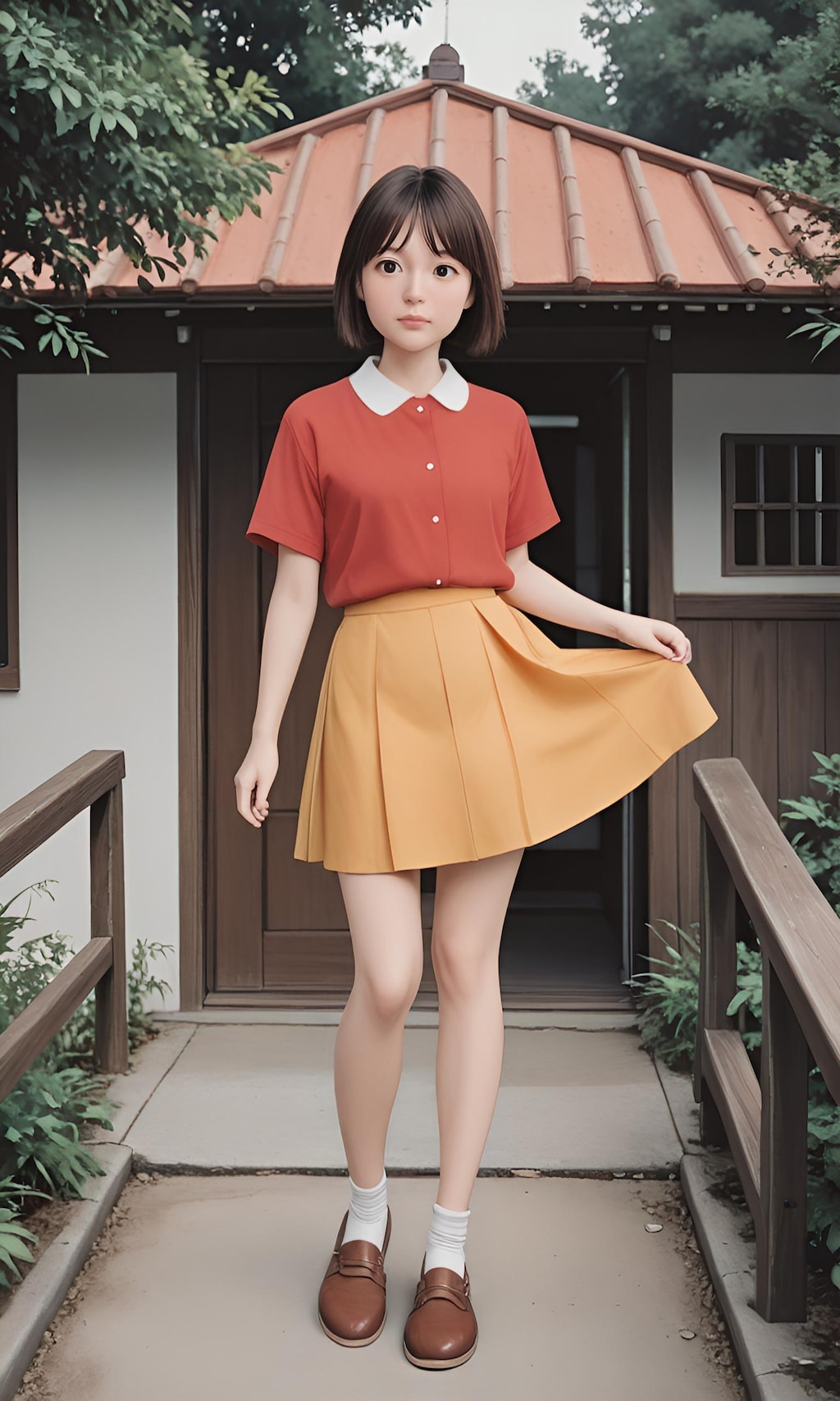 月島雫(耳をすませば)風な女性①