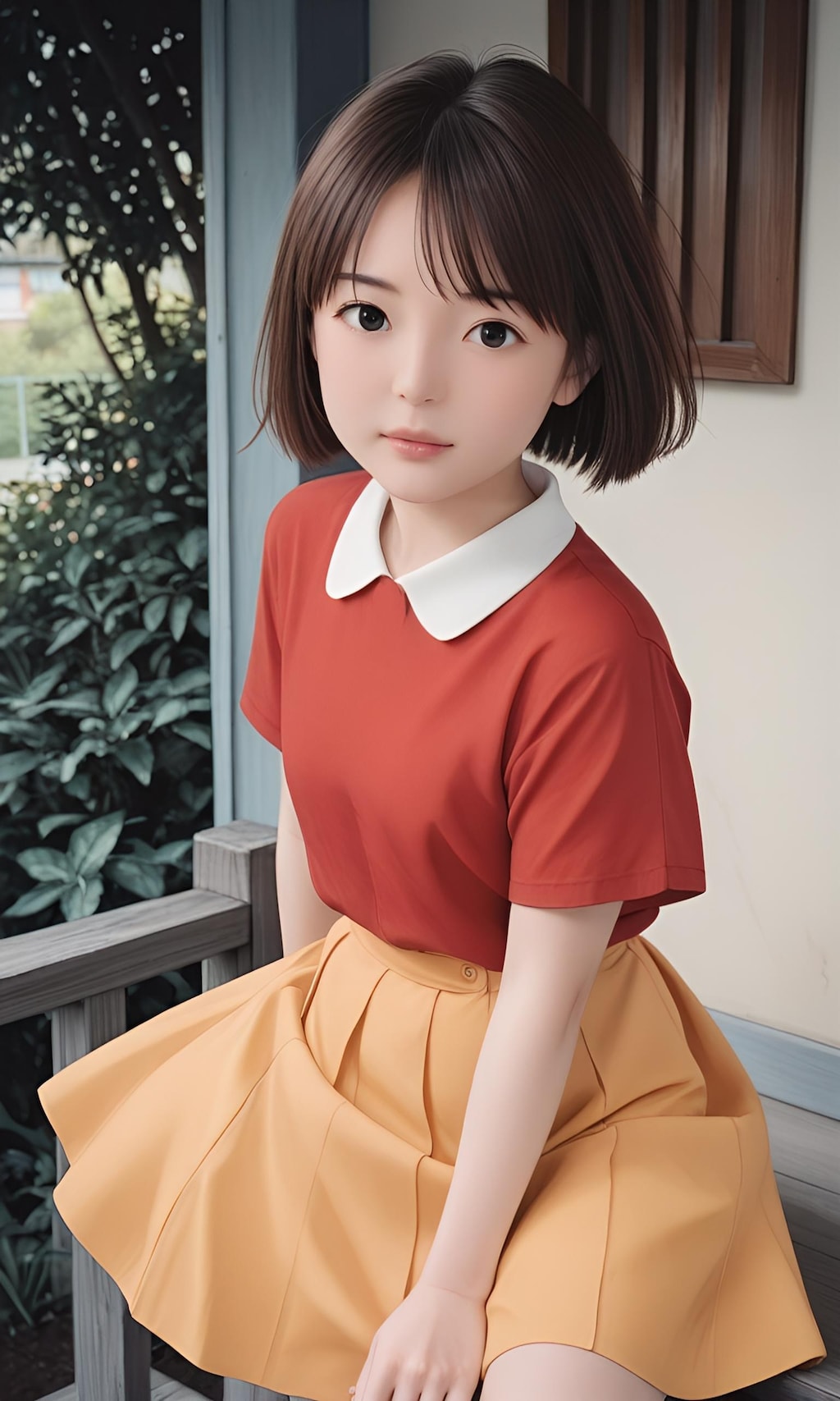 月島雫(耳をすませば)風な女性①