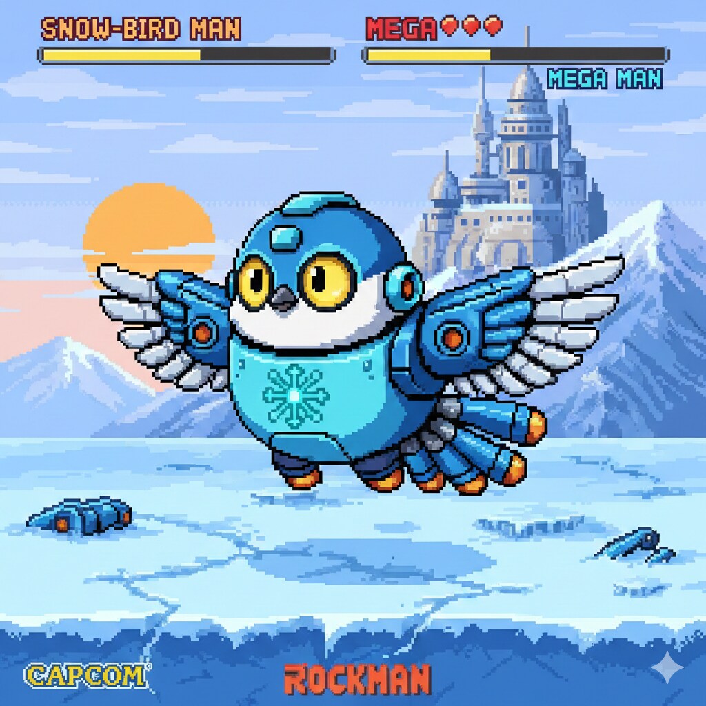 【鳥類の集い】シマエナガ ロックマンStyle