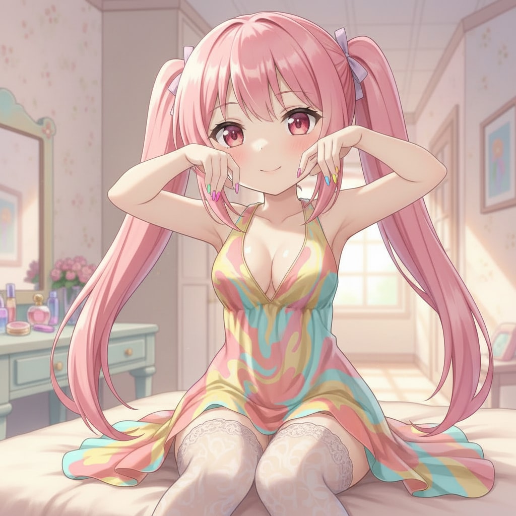 ももツイさん。2月16日 #ネイル女子の日 #似合う色の日 | の人気AIイラスト・グラビア