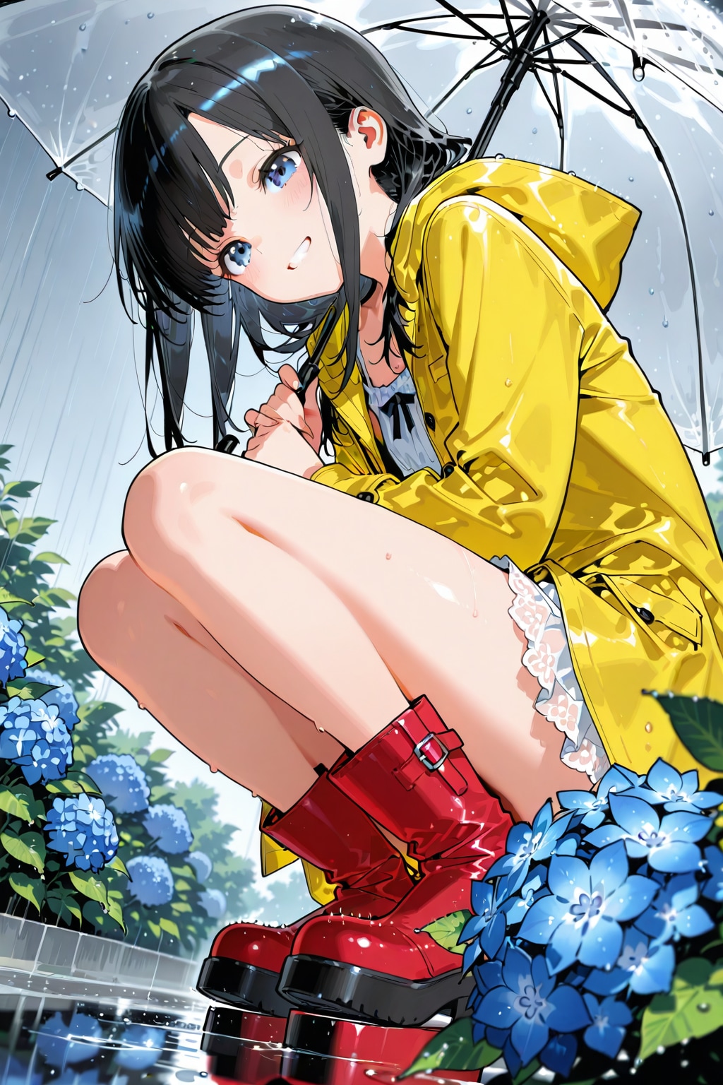 【企画：紫陽花】幼女と雨と紫陽花③
