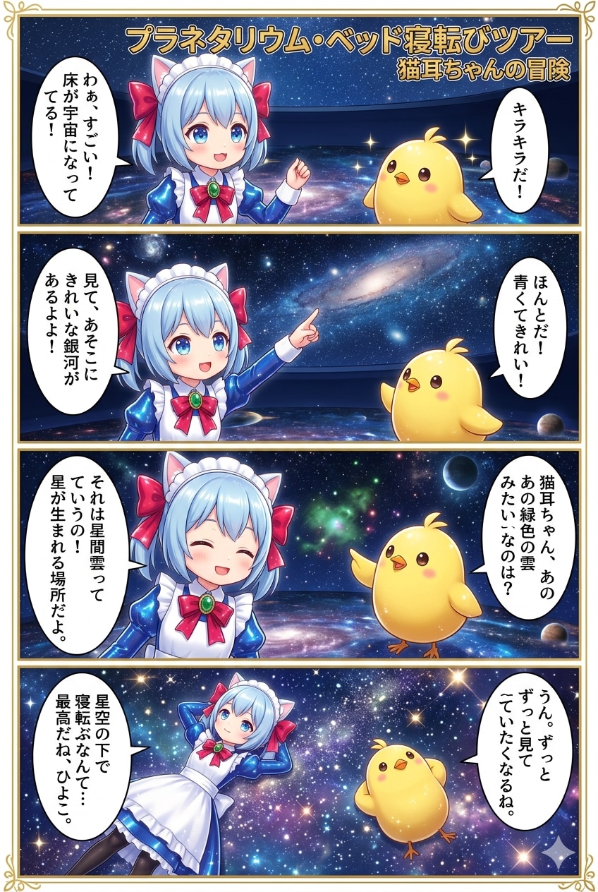 プラネタリウム・ベッド寝転びツアー | の人気AIイラスト・グラビア