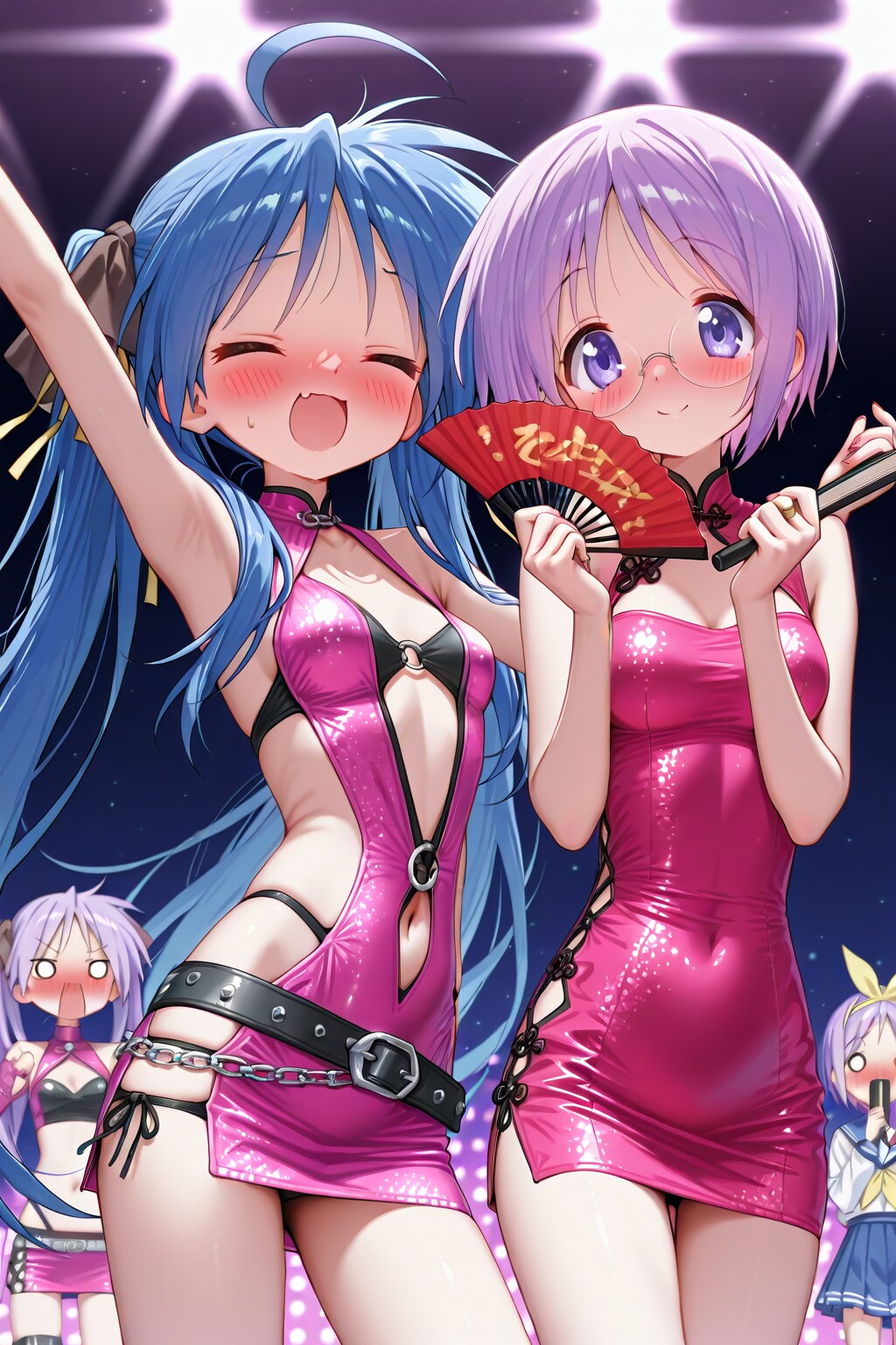 こなたと、みゆきさんが、柊姉妹に扮して物真似大会