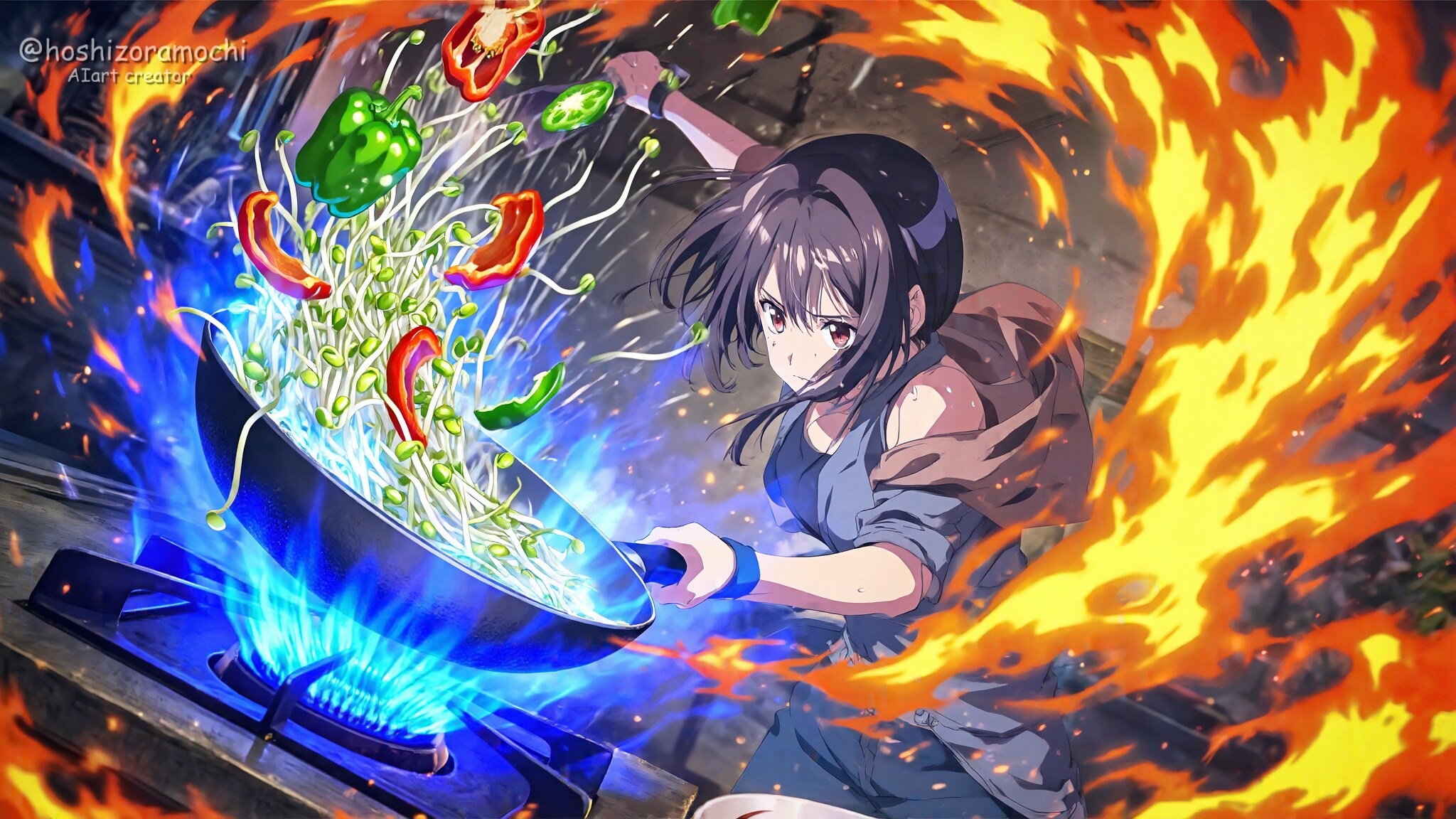 炎の料理バトル！これが炒め物だ🔥