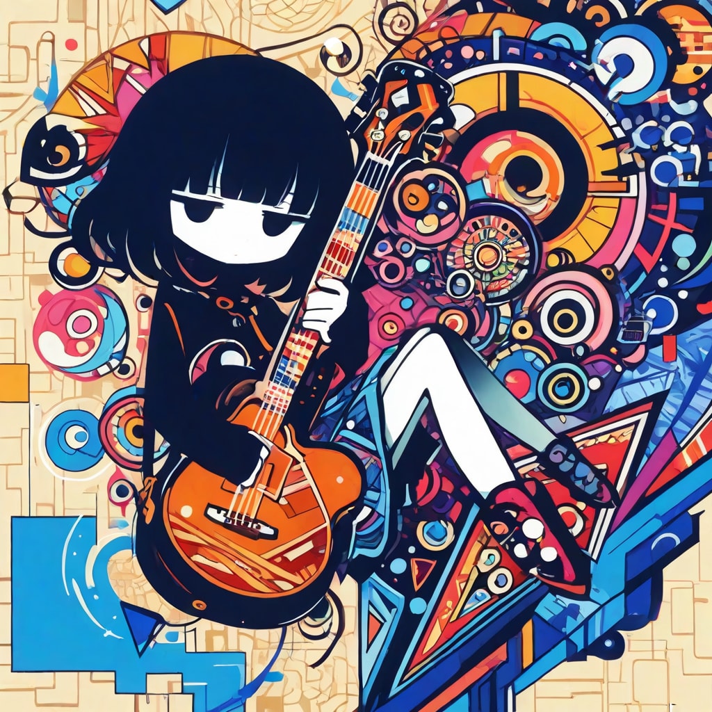 ギターを弾く女 | の人気AIイラスト・グラビア