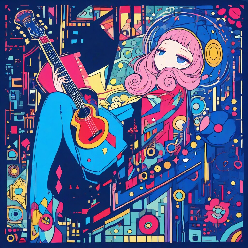 ギターを弾く女